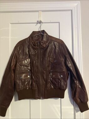 K&C Limited Edition Premium Leather Jacket - Brown XL